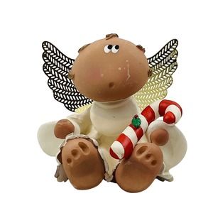 Angel Cheeks Angel with Candy Cane Figurine Russ Kirk's‎ Kritters 22000 No Box